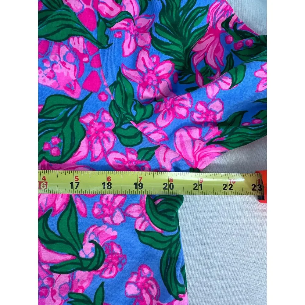 Lilly Pulitzer Women's XL NWT Tessa 3/4 Sleeve V Neck Cerise Pink Safari Sunset - Picture 9 of 13
